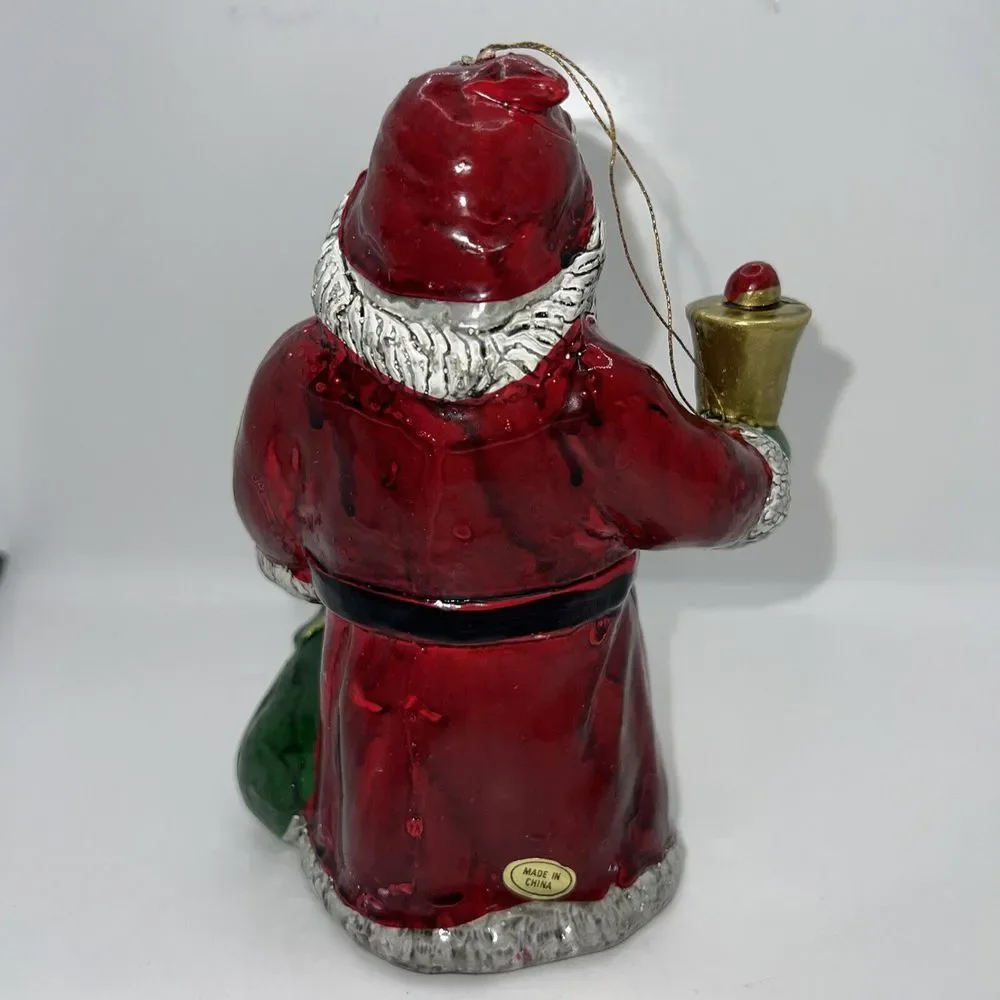 Christmas Ornament Blow Mold Santa Claus Plastic Figure‎ Holiday Décor 6